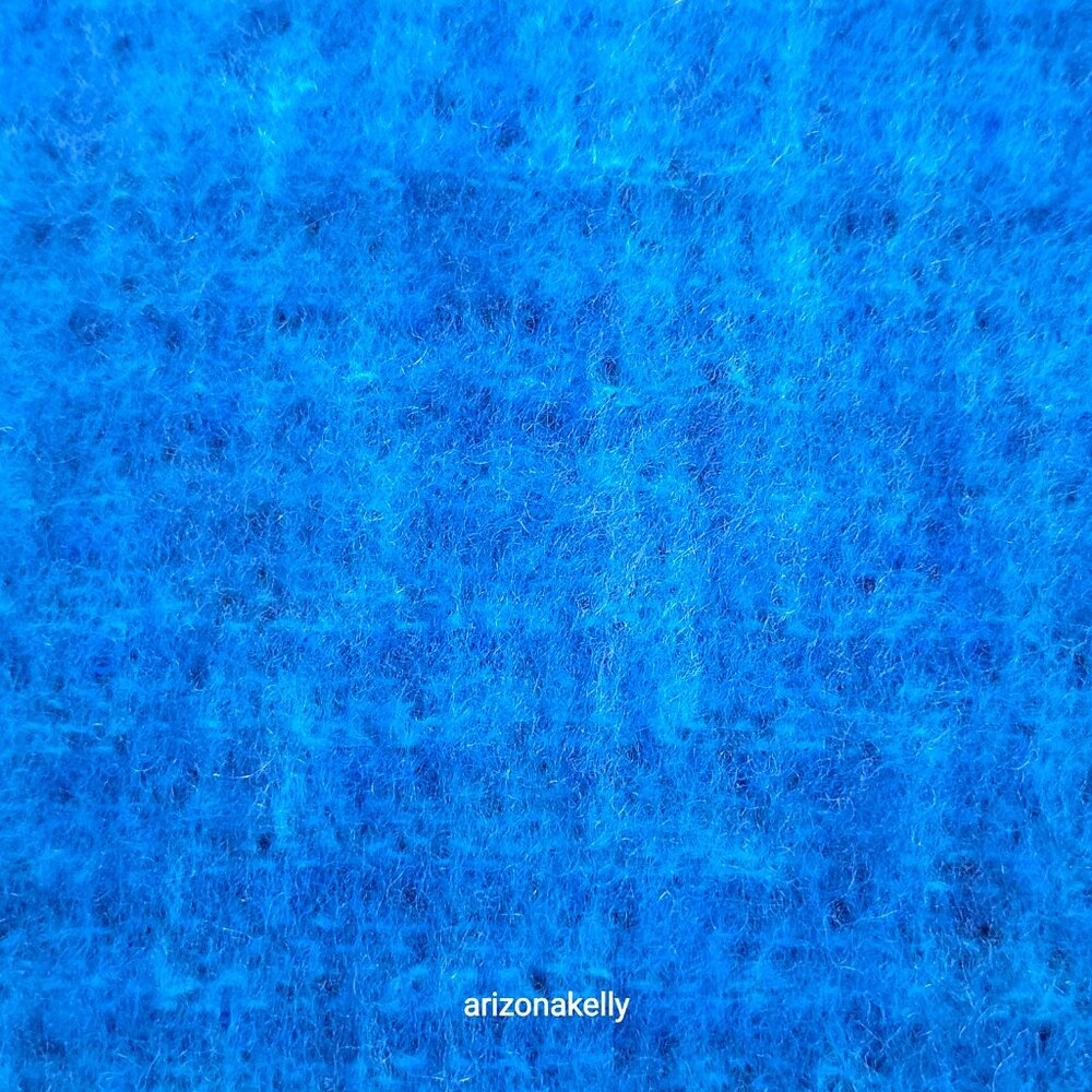 NWT Kid Mohair Scarf Blue Avoca Tweed - Picture 11 of 16